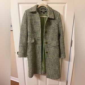 DKNY Blue Green Tweed Jacket